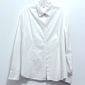 Jennifer & Grace Women’s White Professional Business Button Down Shirt